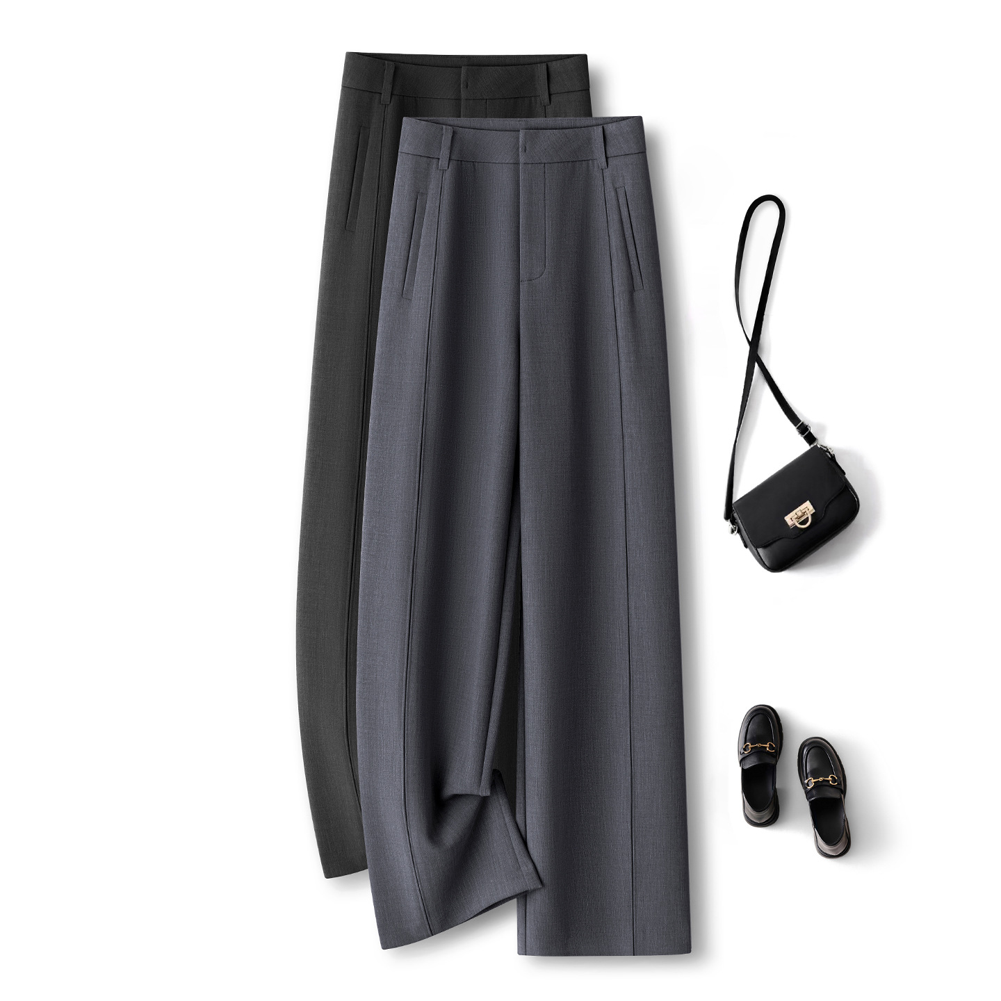 Tailored Trouser Wide - Pantaloni a gamba larga da donna,