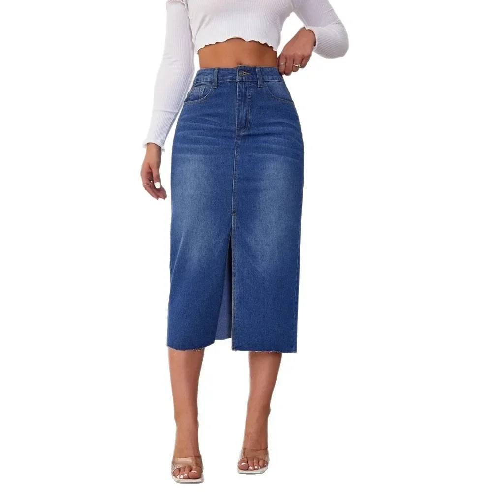 Gonna midi in denim da donna,  - Formal Skirt recensione e prezzo