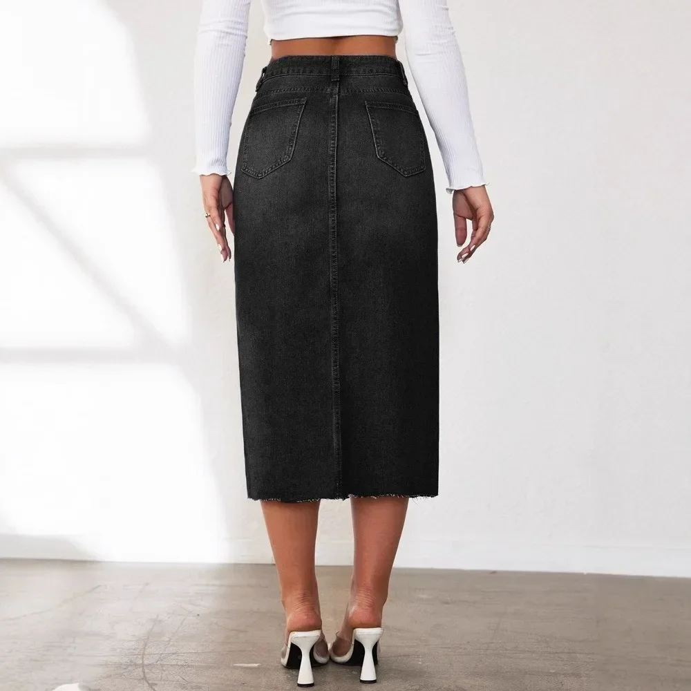 Gonna midi in denim da donna,  - Formal Skirt recensione e prezzo