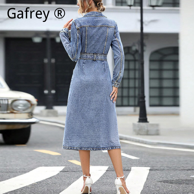 Abito in denim a maniche lungh - Midi Dress recensione e prezzo