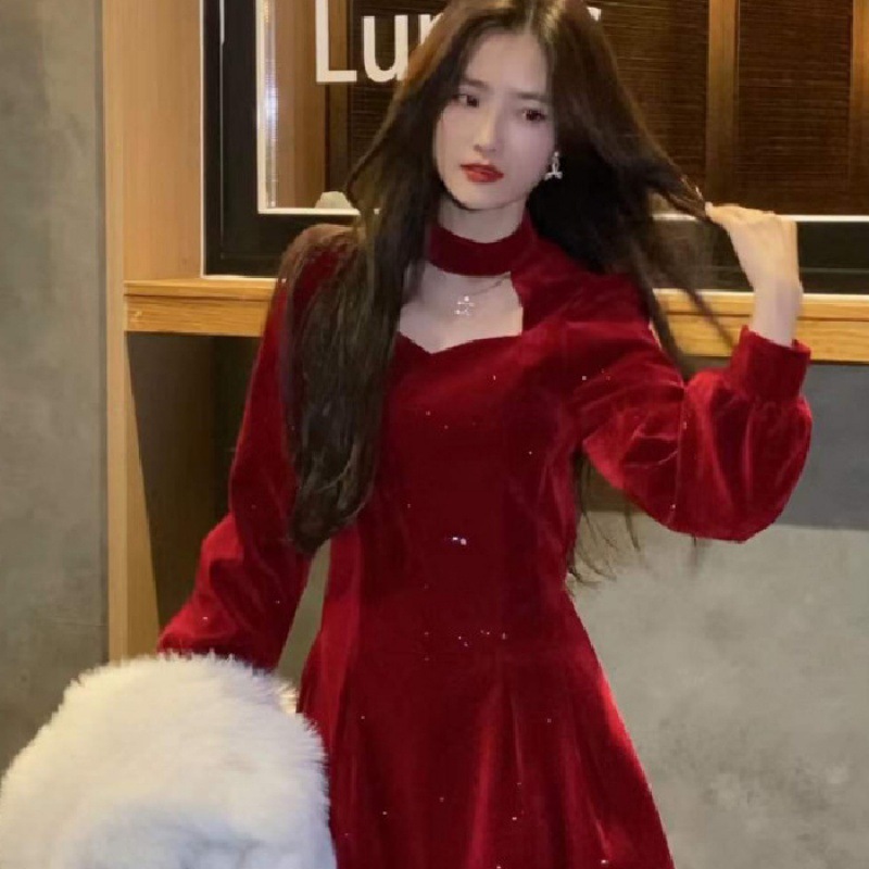 Abito in velluto scintillante  - Women'S Red Formal Wear recensione e prezzo